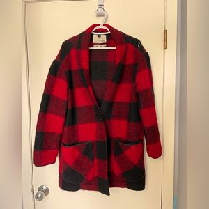 Aritzia Wilfred Free OFF DUTY jacket red plaid size M
